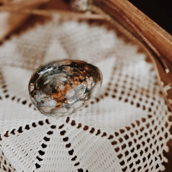 Set Of Artisan Studio Handmade Ceramic Easter Eggs In Marble Pattern - Picture 3 of 6